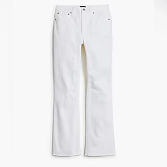 J.Crew White Flare crop white jean in signature stretch Size 30 - Picture 4 of 4